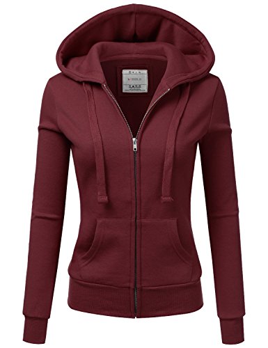 Doublju Lightweight Thin Zip-Up Hoodie Jacket For Women With Plus Size