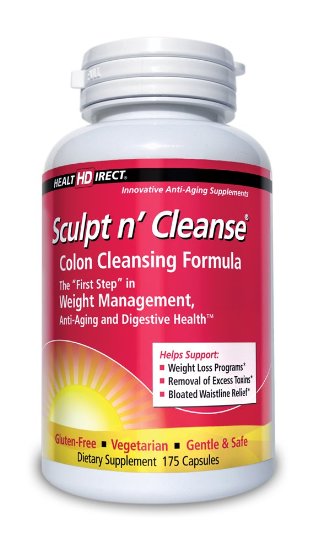 Sculpt n Cleanse Colon Cleansing Supplement 450 mg 175 Veggie Capsules from Health Direct