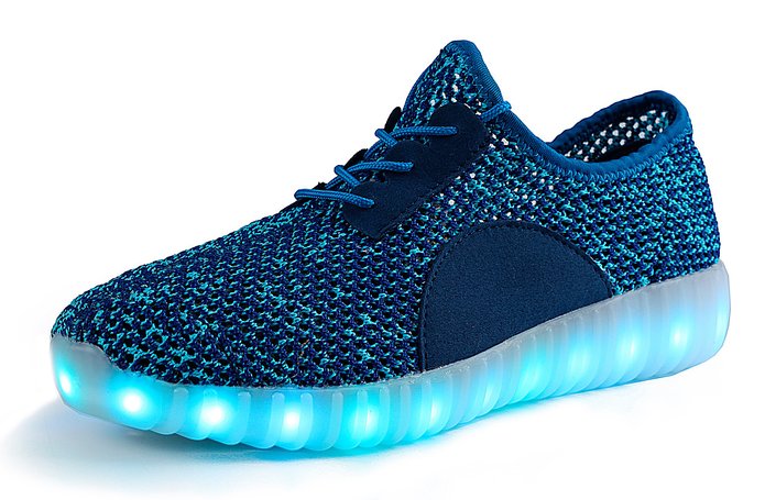 [NEW SIZE VERSION] Santiro Men's Breathable 7 Colors LED Light up Sneakers Flashing Athletic Shoes