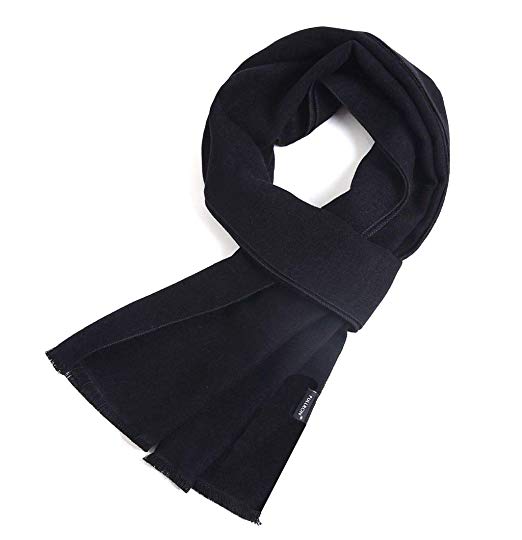 FULLRON Men Cashmere Scarf Silky/Warm - Cotton Scarves for Winter