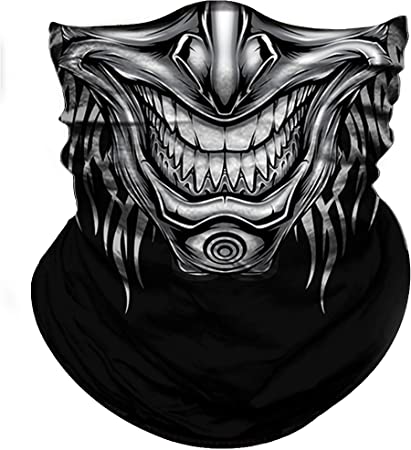 Obacle Skull Face Mask Half for Dust Wind Sun Protection Seamless 3D Tube Mask Bandana for Men Women Durable Thin Breathable Skeleton Mask Motorcycle Riding Biker Fishing Cycling Sports Festival