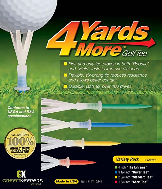 4 Yards More Golf Tee - Variety Pack (4 Tees)