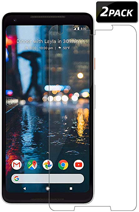 Keliple Compatible with Pixel 2XL Screen Protector, 2 XL Glass Screen Protector,Tempered Glass Film for Google Pixel 2XL, 2-Pack Clear