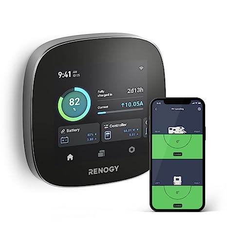 Renogy ONE Core: All-in-one Off-Grid Energy Monitoring Panel with RV Leveling System, Battery Monitoring for RV, Van, Cabin, Boat and Tiny Homes, Works with Renogy Energy Devices, Wi-Fi Version