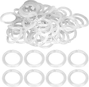 FYY 100pcs Binder Rings 1 Inch, Loose Leaf Binder Rings for Office Book Rings,Index Card Rings,Flashcard Rings,Key Rings,Plastic Clip Rings for School, Office or Home-White