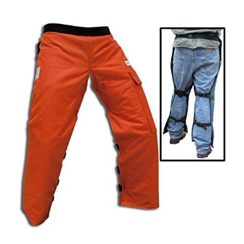Forester Chainsaw Apron Chaps with Pocket, Orange 36" Length