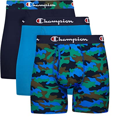 Champion Men's Polyester Blend Total Support Pouch Boxer Brief 3 Pack