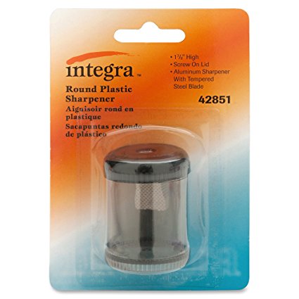 Integra Pencil Sharpener, Round, Desk, 1-7/8-Inch, Smoke (ITA42851)