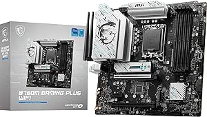 MSI B760M Gaming Plus WiFi Carte Mère, mATX - Compatible avec Les processeurs Intel de 14e, 13e et 12e Gén, LGA 1700 - DDR5 Memory Boost 6800 MHz/OC, 1x PCIe 4.0 x16, 2 x M.2 Gen4, LAN 2.5G, Wi-FI 6E