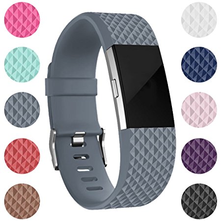 Fitbit Charge 2 Replacement Bands, RedTaro Fitbit Charge 2 Accessory Wristbands Small Large,12 Solid Colors and more Fashion Designs
