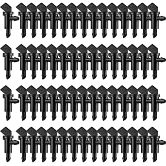 60 Pieces Irrigation Drip Emitter Garden Flag Irrigation Dripper, Trees and Shrubs (Black,1GPH)