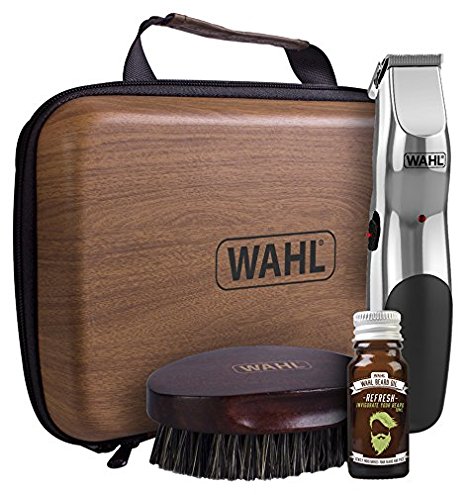 Wahl Beard Care Rechargeable Trimmer Beard Oil and Beard Brush Kit