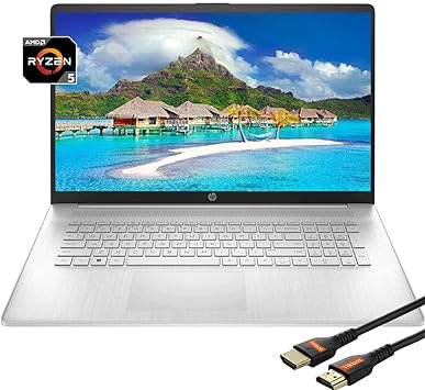 HP Laptops 17 inch Touchscreen 2022| AMD Ryzen 5 5625U| Windows11 Laptop| USB Type-C | Numeric Keypad| Wi-Fi Wireless-AC | Camera | HDMI| Lightweight| with HDMI Cable (32GB RAM | 1TB PCIe SSD)