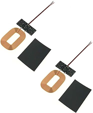 Acxico 2Pcs Wireless Charger Receiver Module PCBA Board Coil Universal Qi DIY