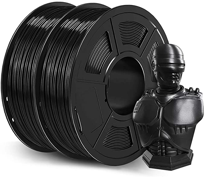 JAYO ABS Filament 1.75mm, 3D Printer Filament 1.75mm ABS Black, Dimensional Accuracy  /- 0.02mm, ABS 1.75mm 1kg Spool2, Suitable for Printing Tough Models Than PLA Filament, 2 Packs ABS Black Black