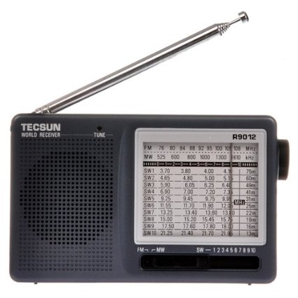 Tecsun R-9012 AM/FM/SW 12 Bands Shortwave Radio Receiver Gray