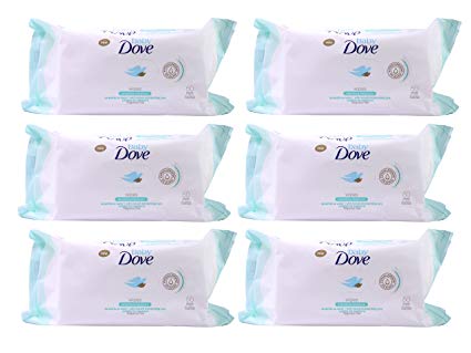 Dove Baby Wipes, Sensitive Moisture, 50 Wipes (Pack of 6)