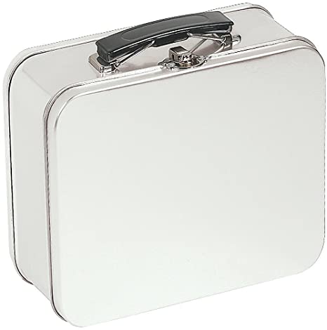 White Tin Lunch Box for Kids