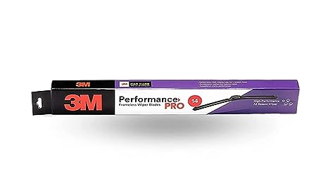 3M Performance Pro Frameless Wiper Blade 14" | Curve design for smooth and quiet wiping