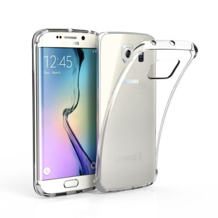 Galaxy S6 Edge Case EasyAcc Samsung Galaxy S6 Edge Soft TPU Case Crystal Clear Transparent Slim Anti Slip Case Back Protector Cover Shockproof Transparent