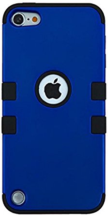 Asmyna IPTCH5HPCTUFFSO005NP TUFF Hybrid Phone Protector Cover for iPod Touch 5 (Titanium Dark Blue/Black)