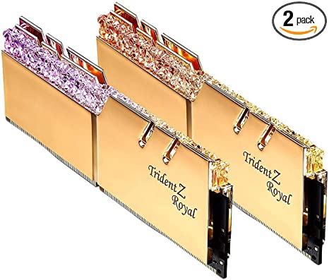 G.SKILL 16GB (2 x 8GB) Trident Z Royal Series DDR4 PC4-35200 4400MHz Desktop Memory Model F4-4400C18D-16GTRG