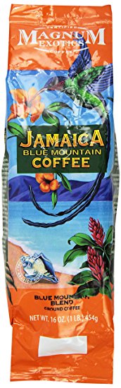 Magnum Jamaican Blue Mountain Blend Coffee, Ground, 1 Lb Bag