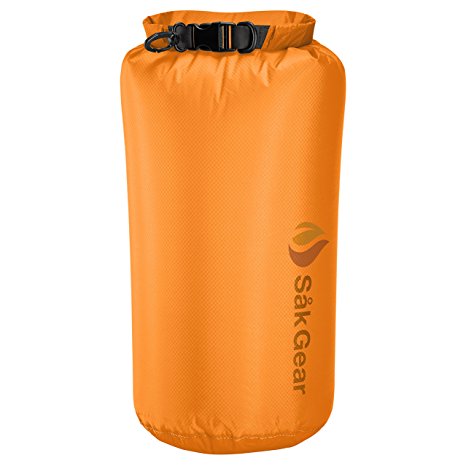 LiteSak Waterproof Lightweight Dry Bag | Keeps Gear Safe & Dry During Watersports & Outdoor Activities | Made from Ultra Strong Silicone-Coated Nylon & Weighs Less Than 2 Oz.