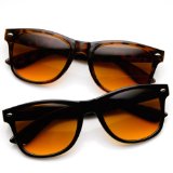 zeroUV - Blue Blocking Driving Horn Rimmed Sunglasses Amber Tinted Lens