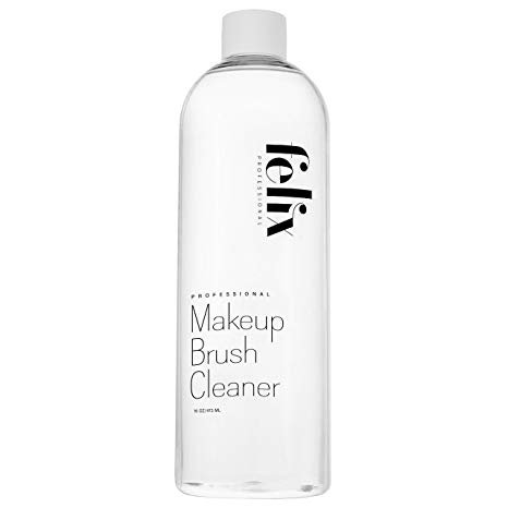 Felix Professional Makeup Brush Cleaner - Deep clean Quick Dry - Ideal for Cleaning and Odorizing Natural and Synthetic Make-up Brushes (16 oz)