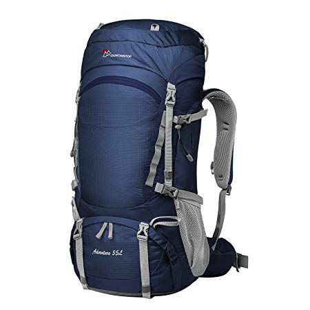 Mountaintop 55L Internal Frame Backpack Hiking Backpack with Rain Cover