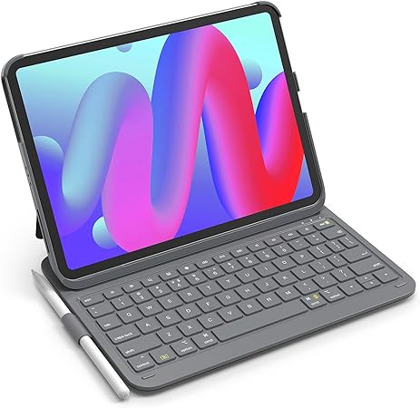 Inateck iPad 10 Case with Keyboard, Ultralight Keyboard Case for iPad 10 Gen 2022, iPad Air 5/4 (2022/2020) 10.9", iPad Pro 11 4/3/2/1, QWERTY, with Pencil Holder, BK2007