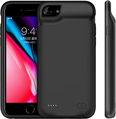 Battery Case for iPhone 6/6s/7/8/SE 2020(2nd Generation), 7000mAh Portable Rechargeable Charging Case for iPhone 6/6s/7/8/ SE 2020(2nd Generation) (4.7 inch) Extended Battery Charger Case-Black