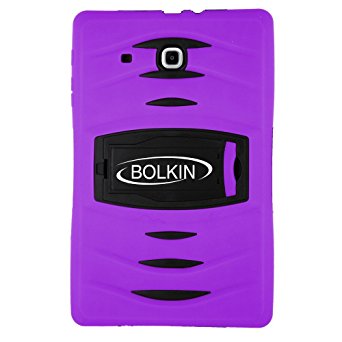 Bolkin® Defender Hybrid Armor Series Shockproof Case Cover for Samsung Galaxy Tab E 9.6" T560 T561 T565 (Purple)