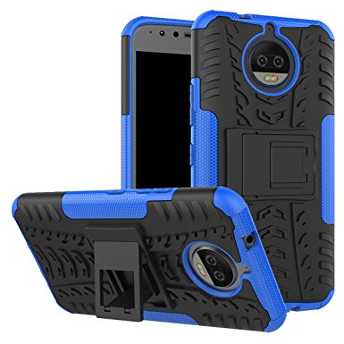 Moto G5S Plus Case, Moto G5S  Case - Suensan TPU Shock Absorption Technology Raised Bezels Protective Case Cover for Motorola Moto G5s  Phone (Blue)