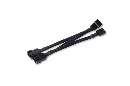Silverstone Technology All Black Sleeved 1-3 PWM Fan Splitter Cable 100 mm (CPF02)