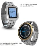 Pebble Time  Time Steel 22mm Watch Band Truffol Strap Quick Release for Android Smartwatch Free Tools SilverBlack