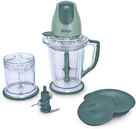 Ninja 400-Watt Blender/Food Processor for Frozen Blending, Chopping and Food Prep with 48-Ounce Pitcher and 16-Ounce Chopper Bowl (QB900B), Silver