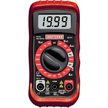 Craftsman 8 Function Multimeter 20 Ranges Continuit and Diode Test (Packaging May Vary)