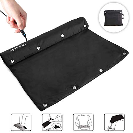 Qcute 13.7 X 14.8 Inch Multifunction Waterproof Heated Seat Cushion Warm Heating Pad Can Be Used as a Hand Warmer,Feet Warmer,Electric Blankets Heated Shawl to Warm Many Parts of The Body in Winter
