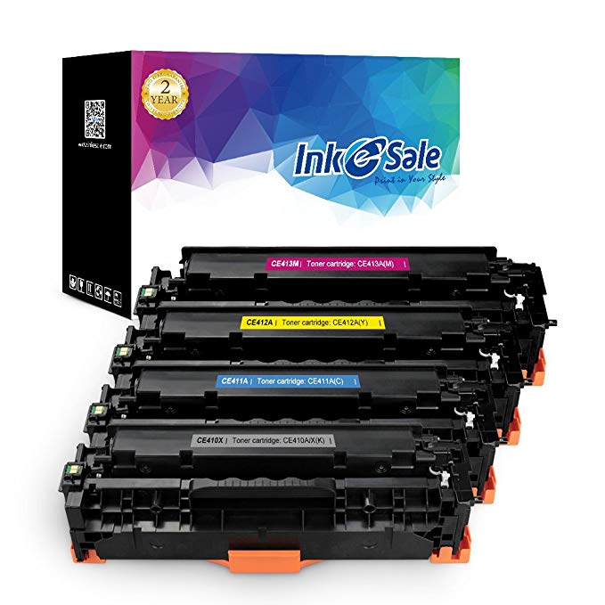 INK E-SALE Compatible Toner Cartridge Replacement for HP 305X CE410X 305A CE411A CE412A CE413A (KCMY, 4-Pack), for use with HP Laserjet Pro 400 300 M451dn M451nw M451dw MFP M475dn,MFP M351 M375nw