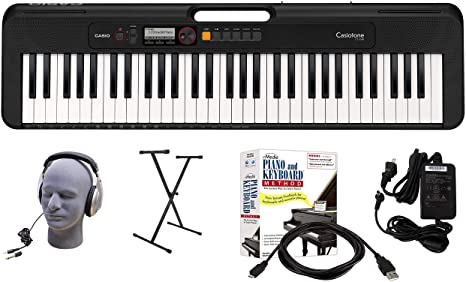 Casio CT-S200BK 61-Key Premium Keyboard Package with Headphones, Stand, Power Supply, 6-Foot USB Cable and eMedia Instructional Software, Black (CAS CTS200BK EPA)