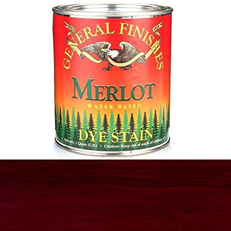 General Finishes DQT Water Based Dye, 1 quart, Merlot