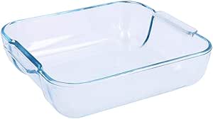 Pyrex Borosilicate Glass Square Roaster, 25 x 21cm, Multicolour, 25 x 21 cm