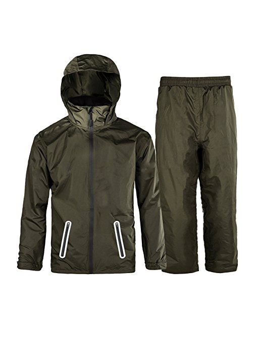 Rain Suit For Kids Waterproof Hooded Rainwear (Jacket & Trouser Suit) SWISSWELL