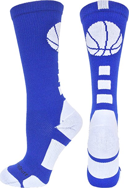 MadSportsStuff Basketball Logo Athletic Crew Socks (over 15 colors)