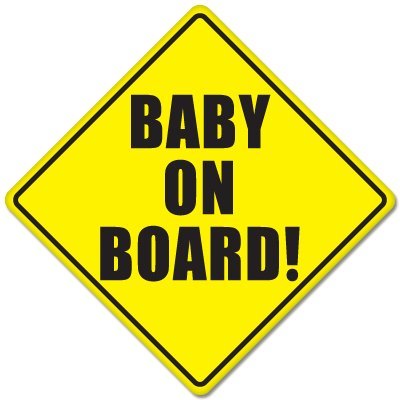 BABY ON BOARD baby safety sign car sticker 5" x 5"