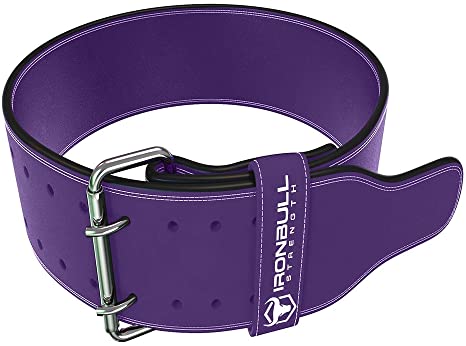 Powerlifting Belt/Weight Lifting Belt - 10mm Double Prong - 4-inch Wide Suede Leather - Power Back Support for Weightlifting, Strength Training, Strongman - Men & Women