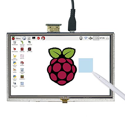 SunFounder 5" HD TFT LCD Touch Screen Monitor Display HDMI 800480 for Raspberry Pi 3, 2 Model B and Raspberry Pi 1 Model B