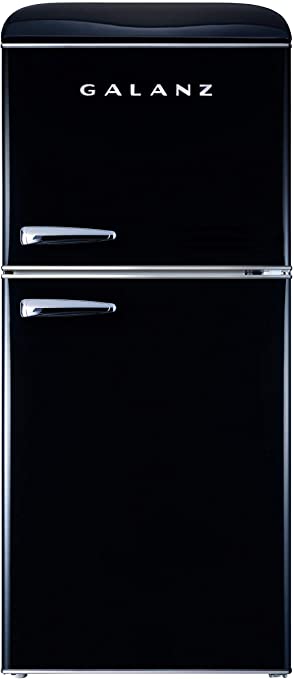 Galanz GLR40TBKER Retro Refrigerator, 4.0 Cu Ft, Black